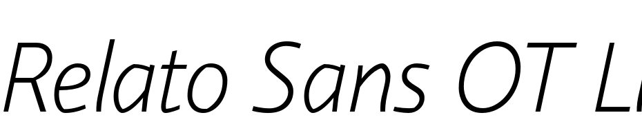 Relato Sans OT Light Italic Yazı tipi ücretsiz indir